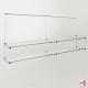 J Rail Long Shelving 150cm (Long Glass Shelf & Cables)