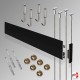 Heavy-Duty Clip Rail Max Kit, Picture Rail & Hooks for Heavy Frames (Wall Hanging)