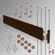 Long Clip Rail Max Kit, 3m Picture Rails & Hooks for Heavy Frames (Wall Hanging)