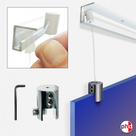 Panel Hanging Kits for Ceiling Picture Rails (C Rail Gallery System)