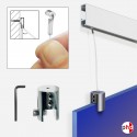 Panel Hanging Kits for Picture Rails (Clip rail Gallery systems)