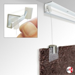 Simple Ceiling Hanging Heavy Carpet Kit for Heavy-Duty Picture Rail (C Rail Gallery System)