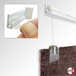 Simple Heavy Carpet Hanging Kit for Heavy-Duty Picture Rail (J Rail Gallery System)