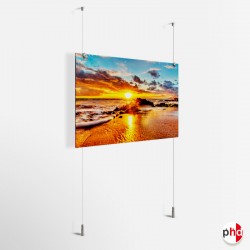 Cable Hanging Metal Poster Art, Ceiling-to-Floor Cables Kit
