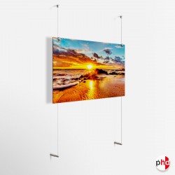 Ceiling-to-Wall Metal Poster Art Hanging, Cable Display Kit