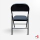 Leather Folding Chair, Black