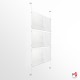 Double A4 Pocket Wall-to-Wall Set - Complete Cable, Fittings, Twin Acrylic Panel (2A4, Portrait)