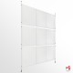 Triple A4 Pocket Ceiling-to-Floor Set - Complete Cable, Fittings, 3-in-one Acrylic Panel (3A4, Portrait)