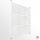 Triple A4 Pocket Wall-to-Wall Set - Complete Cable, Fittings, 3-in-one Acrylic Panel (3A4, Portrait)