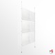 Double A4 Pocket Ceiling/Floor Rod Set - Complete Rod Display & Twin Acrylic Panel (2A4, Portrait)