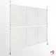 Triple A4 Pocket Ceiling/Floor Rod Set - Complete Rod Display & 3-in-one Acrylic Panel (3A4, Portrait)