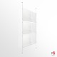 Double A4 Pocket Wall/Wall Rod Set - Complete Rod Display & Twin Acrylic Panel (2A4, Portrait)