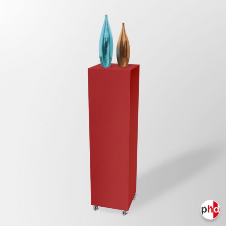 Red Plinth With Castors