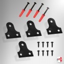 Black Mirror Plates Hanging Kit (With Black Screws)