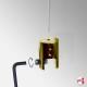 GOLD Panel Ceiling Hanging Clear Wire & Clamp Kit (10mm Grip)
