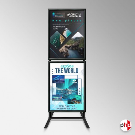 Multi A2 Freestanding Advertising Stand | Front & Back Graphic Display