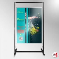 A0 Poster Display Stand 180cm (Portrait & Landscape Pockets)