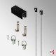 Ceiling Rail TV Hanging Kit (Monitor Ceiling Mount With P Rail)