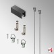 Ceiling Rail TV Hanging Kit (Monitor Ceiling Mount With P Rail)