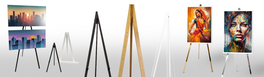 Greco Display Easels (Hire or Buy Wood & Metal Art Tripods for Events in Greater London, UK)